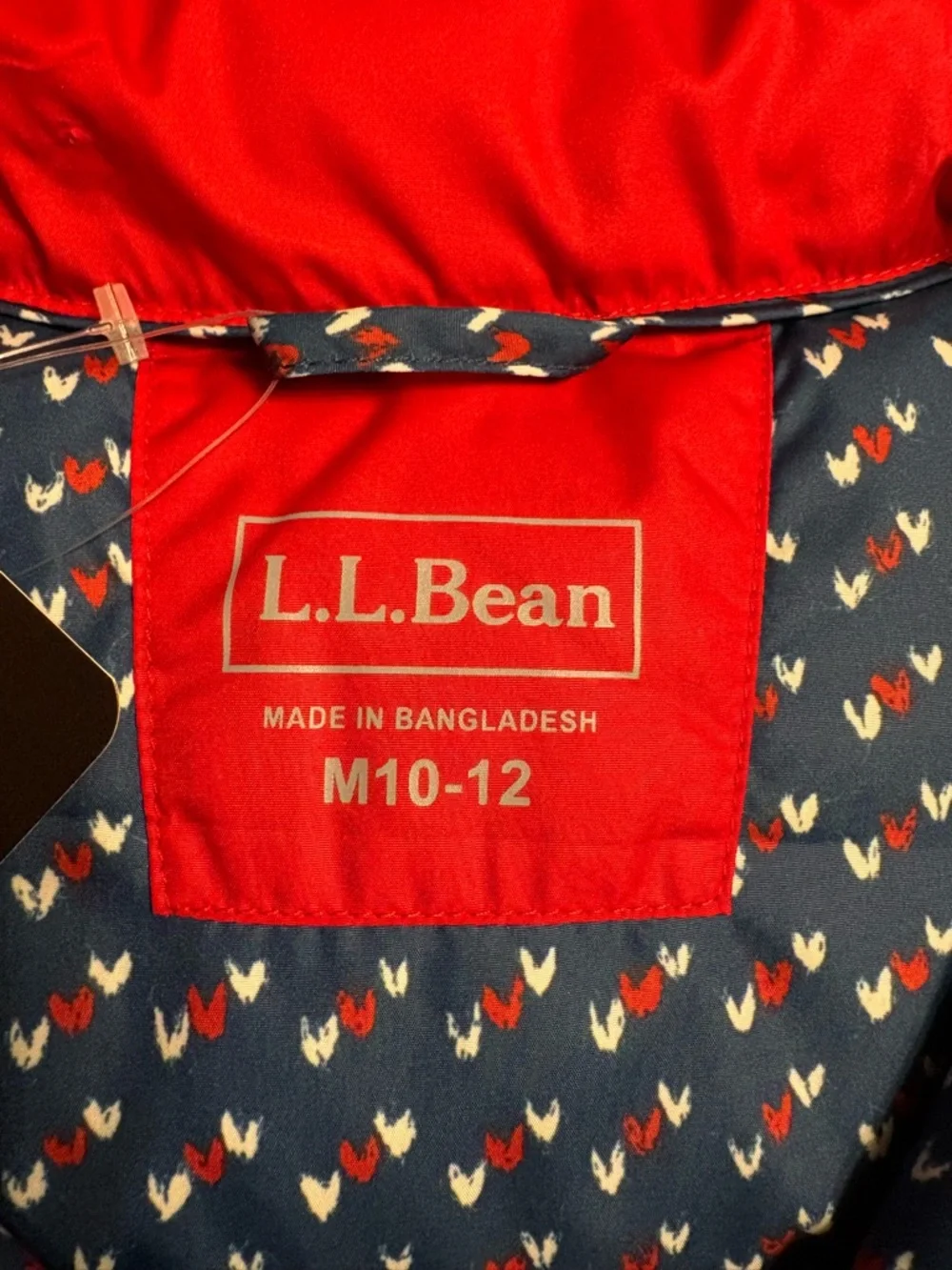 LL Bean Kids Down Field Vest Dark Red DownTek Puffer M 10-12 NWT